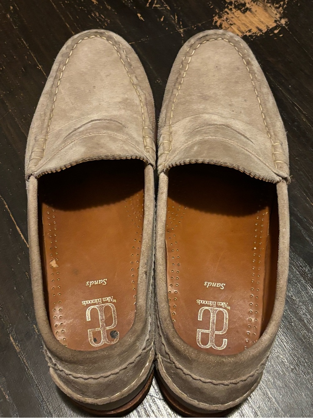 Allen Edmonds Men's Suede Penny Loafers - Taupe